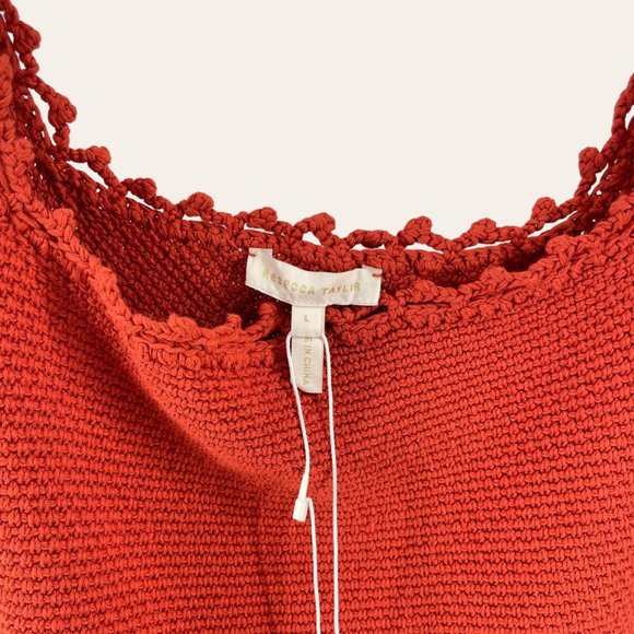 REBECCA TAYLOR‎ Orange Crochet Dress - Picture 3 of 10